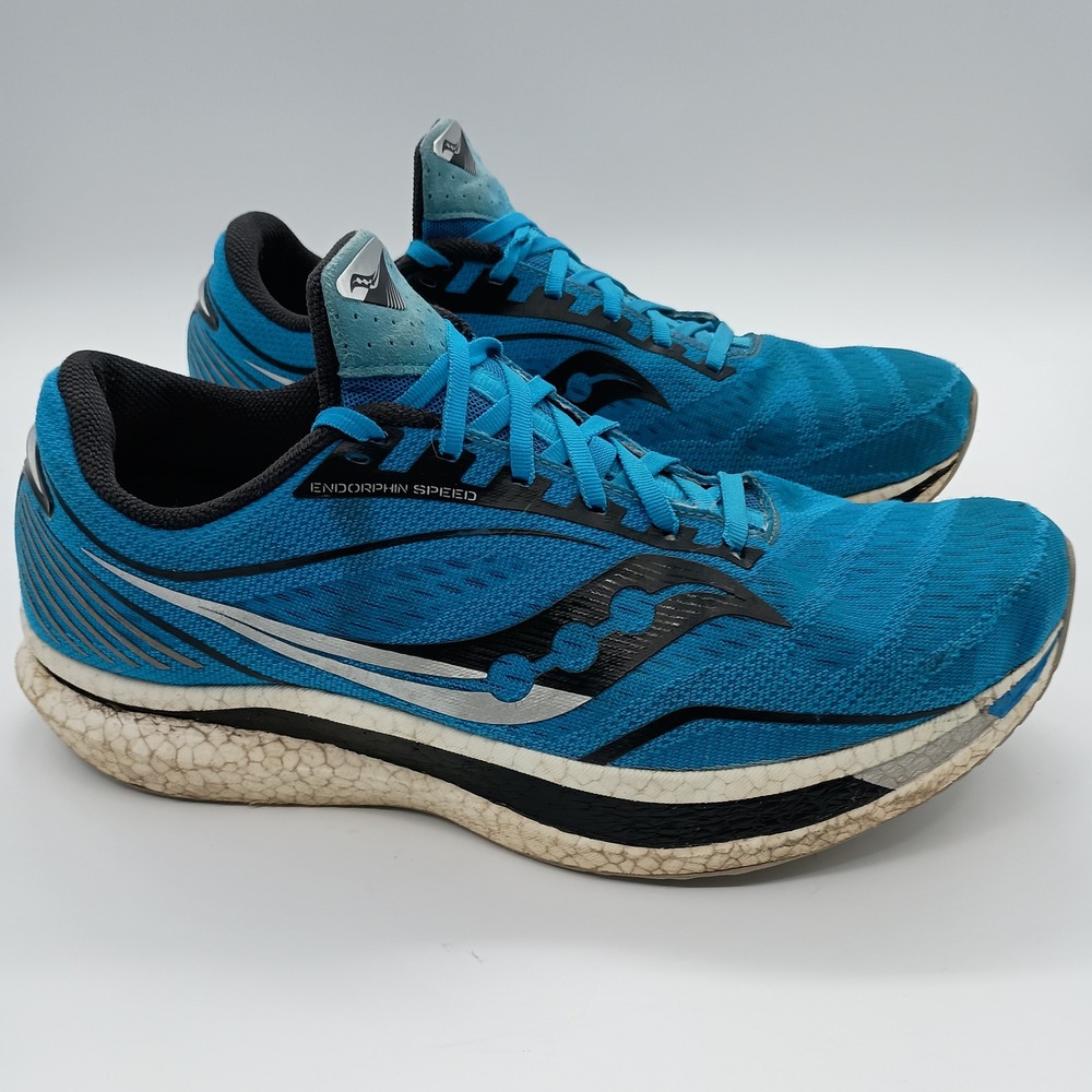 Saucony Endorphin Speed Mens Running Shoes‎ Blue Black Size 13 - Picture 4 of 9